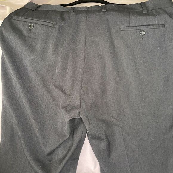 Michael Kors Dress Pants Greenwich Men's Size 38 Dark Gray Heathered Flat Front - Picture 4 of 7